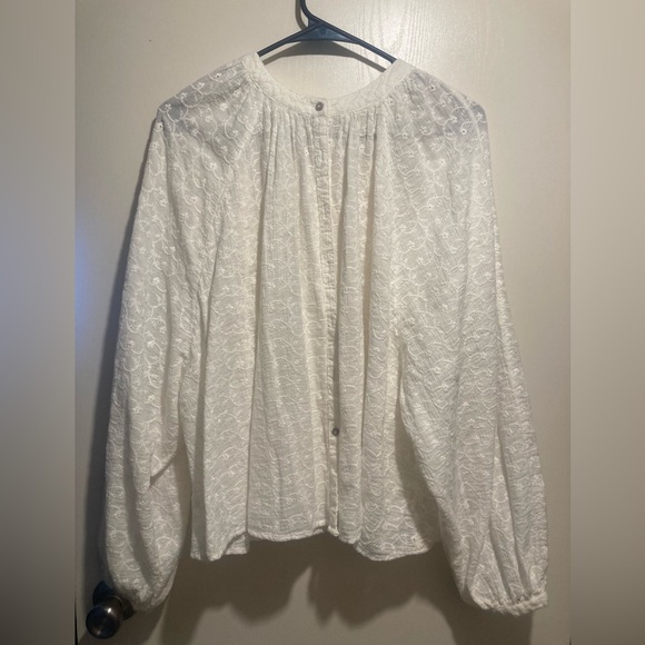 Free People Tops - Free People white button down blouse